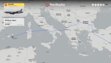 Boeing KC-135 της Τουρκικής Πολεμικής Αεροπορίας παρέκαμψε την Ελλάδα για να πάει Ισπανία