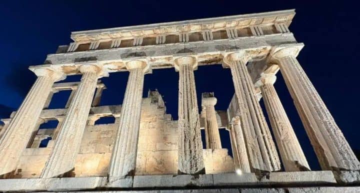 Ναός της Αφαίας Θεάς: Με νυχτερινό φωτισμό, σύστημα πυροπροστασίας και αναβατόριο για ΑμεΑ αναβαθμίζεται – θωρακίζεται το μνημείο της Αίγινας