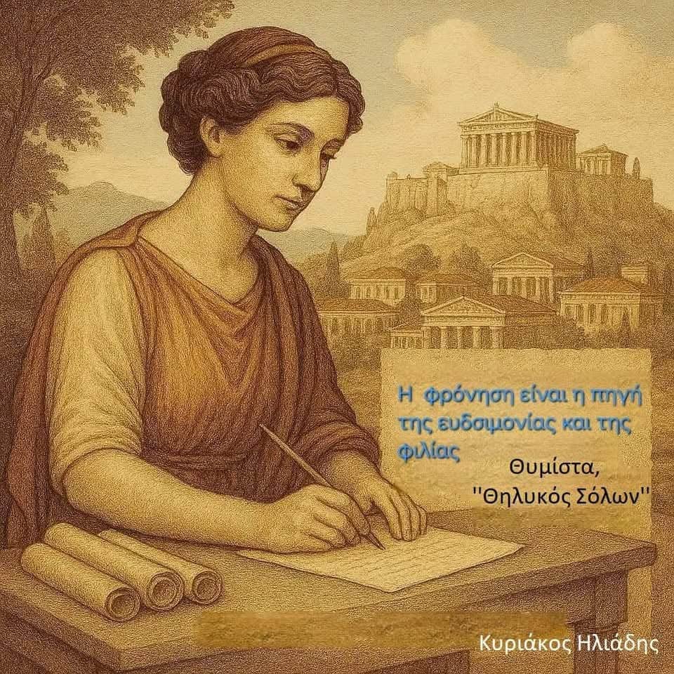 Η επικουρεια φιλόσοφος Θυμιστα, η ονομαζόμενη “θηλυκός Σόλων”