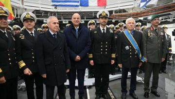 Τελετή ονοματοδοσίας και ύψωσης Ελληνικής Σημαίας στην ΚΙΜΩΝ (F 601)