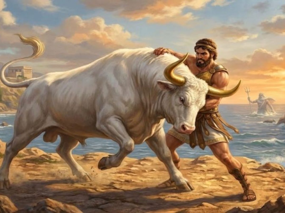 Ο Κρητικός Ταύρος: Το Μυθικό Θηρίο που Ένωσε τη Μοίρα του Ηρακλή και του Θησέα