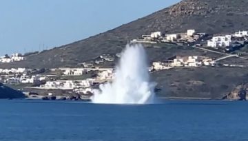 Πολεμικό Ναυτικό: Επιχείρηση εξουδετέρωσης νάρκης στη θάλασσα στη Νάξο – Δείτε βίντεο