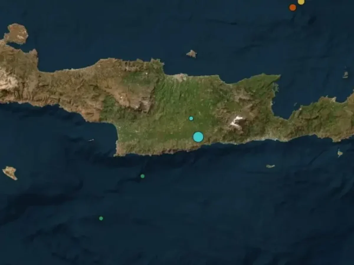 Σεισμός 4,1 Ρίχτερ νοτιοανατολικά της Κρήτης