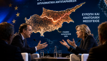 &Nu;&tau;&alpha;&beta;&omicron;ύ&tau;&omicron;&gamma;&lambda;&omicron;&upsilon;: &laquo;&eta; &pi;&alpha;&rho;&omicron;&upsilon;&sigma;ί&alpha; &tau;&eta;&sigmaf; &Tau;&omicron;&upsilon;&rho;&kappa;ί&alpha;&sigmaf; &sigma;&tau;&eta;&nu; &Kappa;ύ&pi;&rho;&omicron; &epsilon;ί&nu;&alpha;&iota; &delta;ί&kappa;&alpha;&iota;&eta; &kappa;&alpha;&iota; &beta;ά&sigma;&epsilon;&iota; &delta;&iota;&epsilon;&theta;&nu;&omicron;ύ&sigmaf; &delta;&iota;&kappa;&alpha;ί&omicron;&upsilon;&raquo;